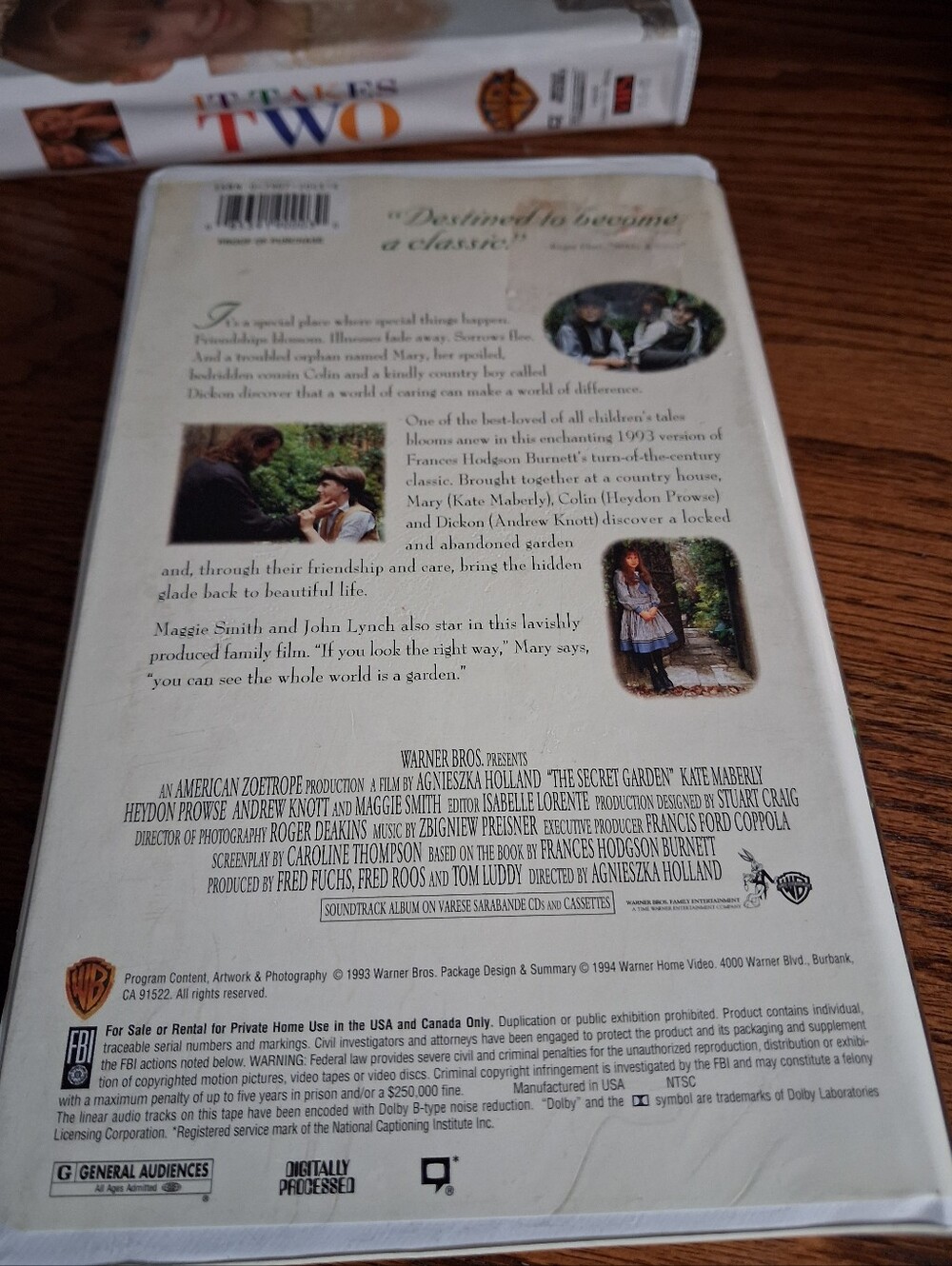Vintage 90s Warner Brothers WB The Secret Garden VHS Tape - Picture 2 of 3